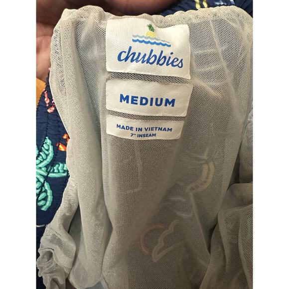 Chubbies Neon Flamingo Swim Trunks Men’s Medium 7” Inseam - Picture 3 of 7